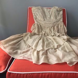 Rachel Roy Strapless Cocktail Dress, Sz XS, Color Café au lait